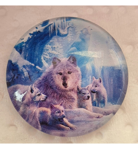 Cabochon Wolfsfamilie