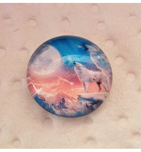 Cabochon Wolf/Mond
