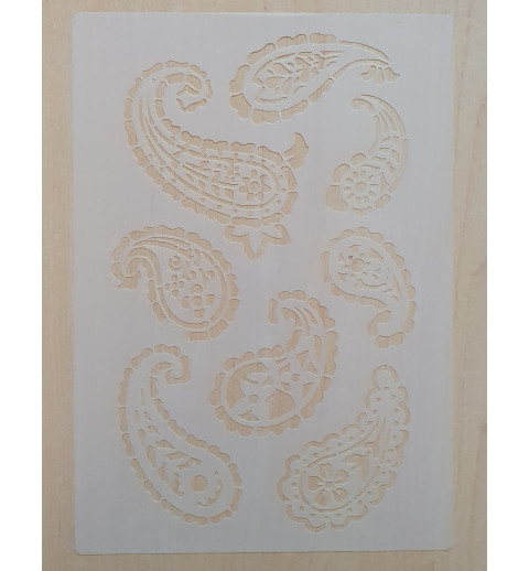 Schablone Paisley Muster