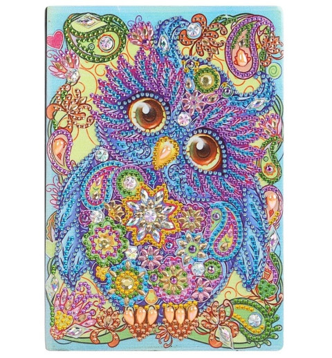 3D Diamant Pixel Notizblock Eule