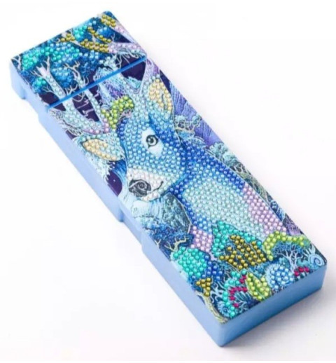 3D Diamant Pixel Stiftebox Hirsch