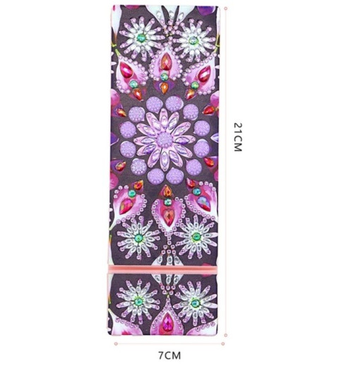 3D Diamant Pixel Stiftebox Blumen lila