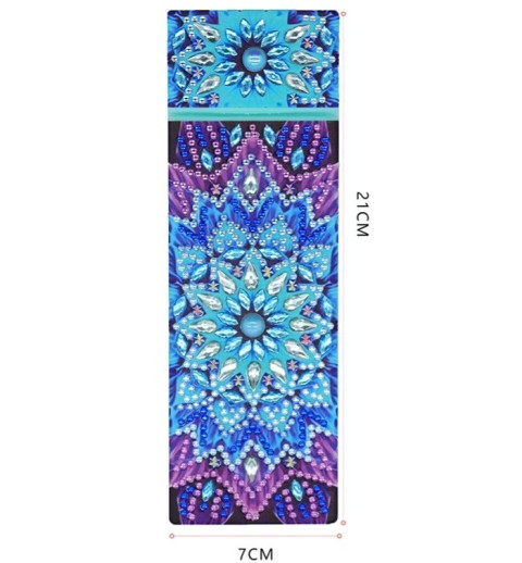 3D Diamant Pixel Stiftebox Ornament lila/türkis