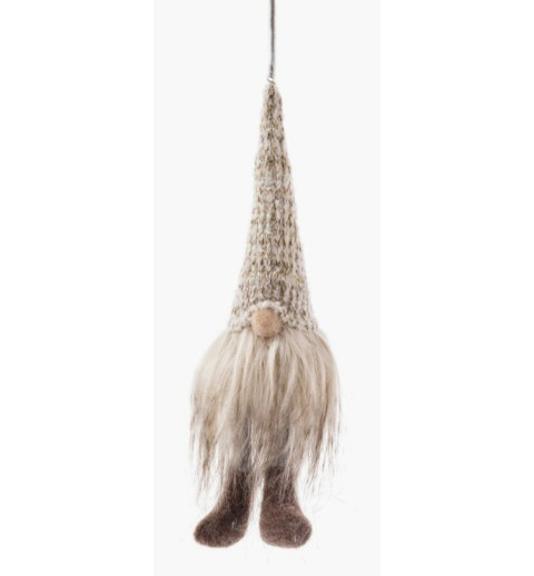 Wichtel an Feder beige