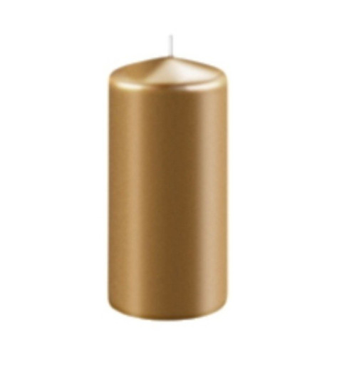 Zylinder Kerze gold