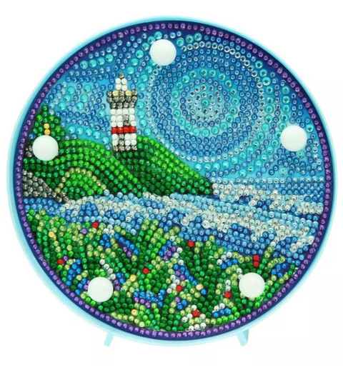 3D Diamant Pixel Nachtlicht Leuchtturm