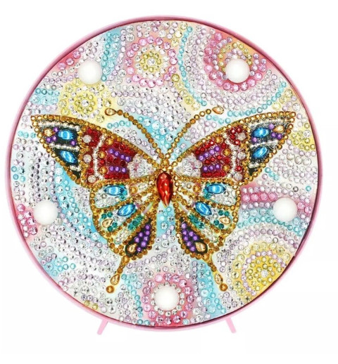 3D Diamant Pixel Nachtlicht Schmetterling