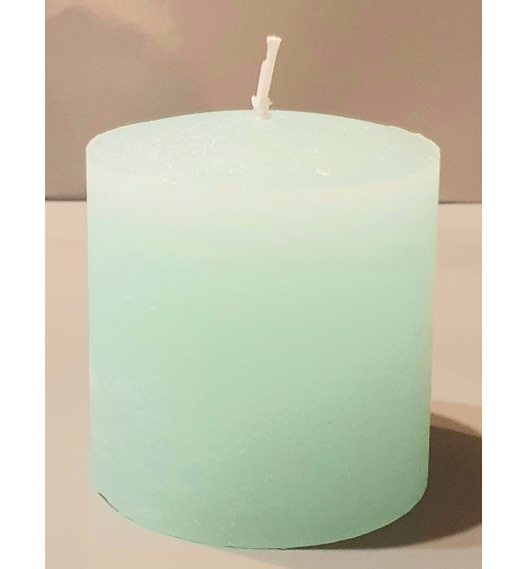 Kerze Raureif Stumpen mint