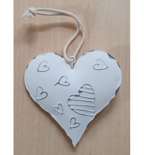 Metall Herz weiss