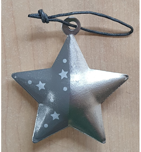 Metall Stern grau/silber
