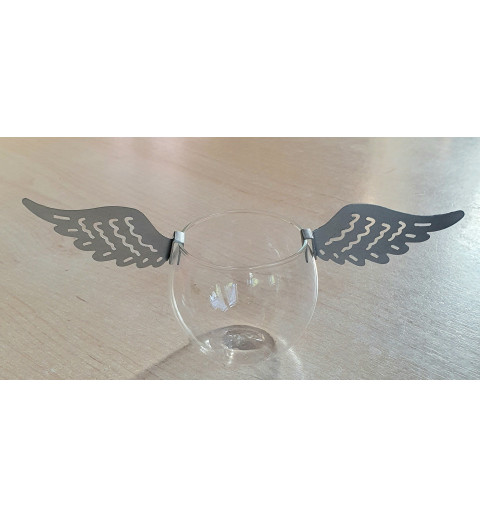 Metall Flügel silber