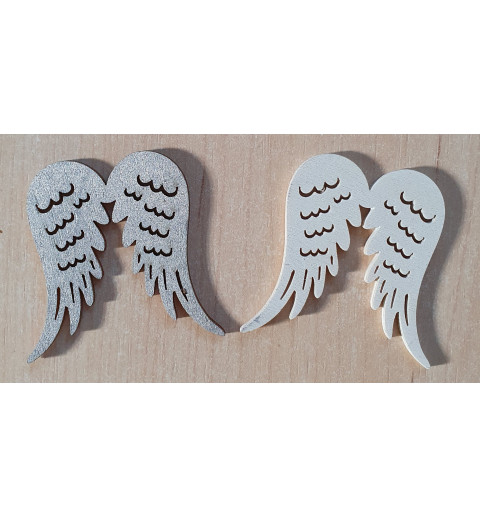Holz Flügel weiss und silber