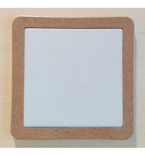 Korkuntersetzer mit Keramik Quadrat