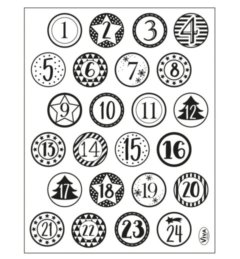 Clear Stamps Adventszahlen
