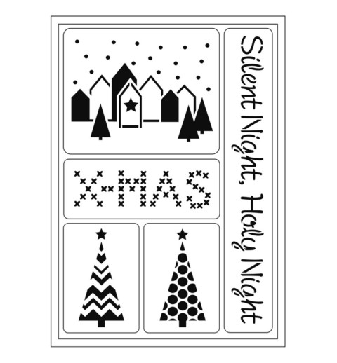Schablone Selbstklebend X-MAS