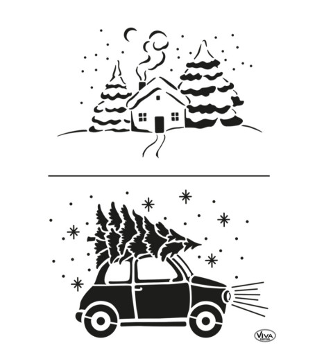 Schablone Winter