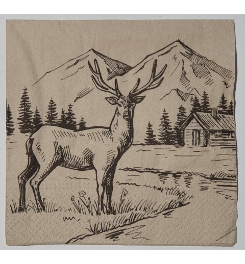 Serviette Hirsch