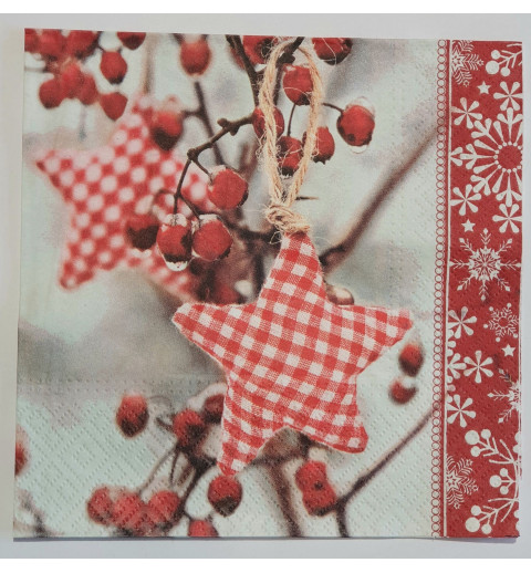 Serviette Stern rot