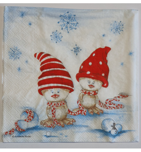 Serviette Vögel
