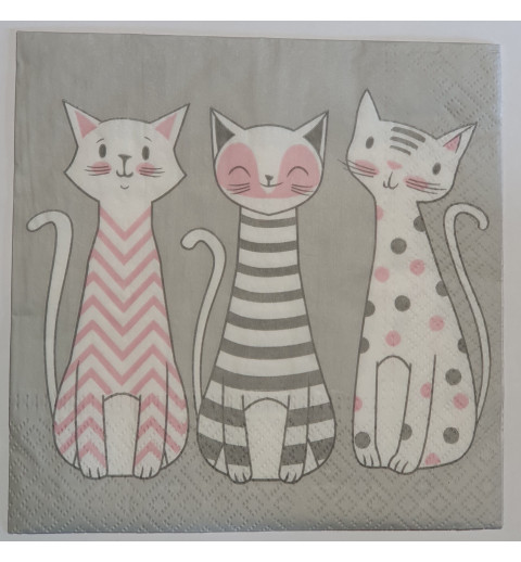 Serviette Katzen