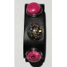 Druckknopf Wechselschmuck Armband schwarz