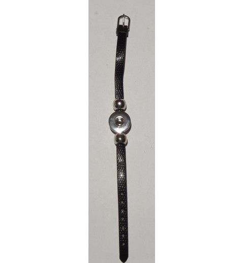 Druckknopf Wechselschmuck Armband schwarz