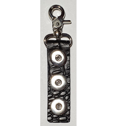 Druckknopf Wechselschmuck Schlüsselanhänger schwarz