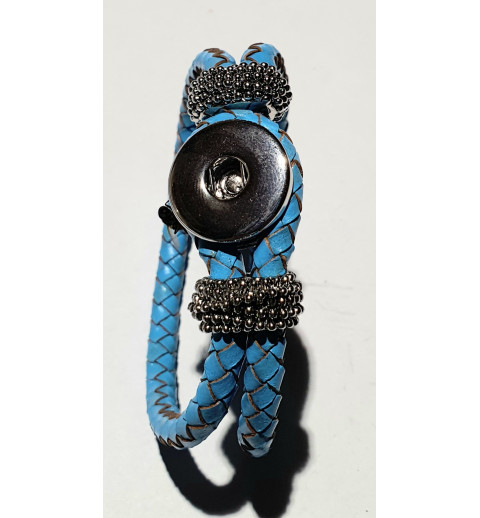 Druckknopf Wechselschmuck Armband türkis