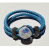 Druckknopf Wechselschmuck Armband türkis