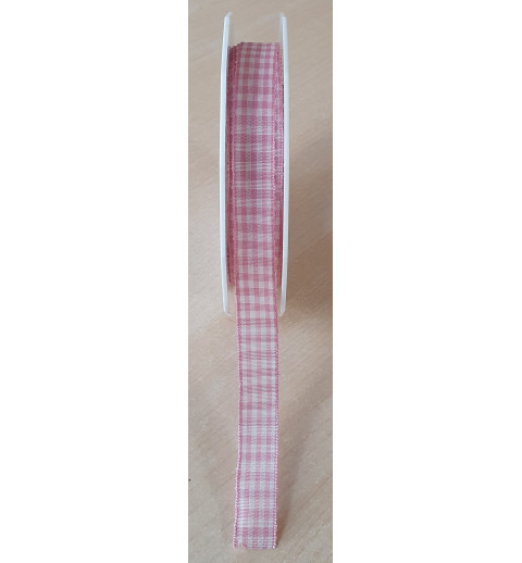 Dekoband kariert rosa