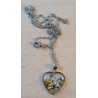 Kette mit Herz Cabochon Katze
