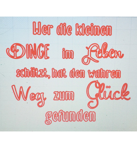 Schablone kleine Dinge...