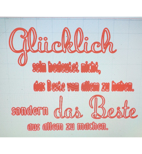 Schablone Glücklich...