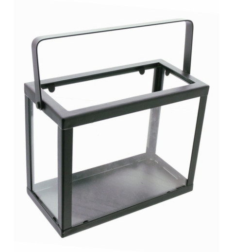 Metall Laterne schwarz