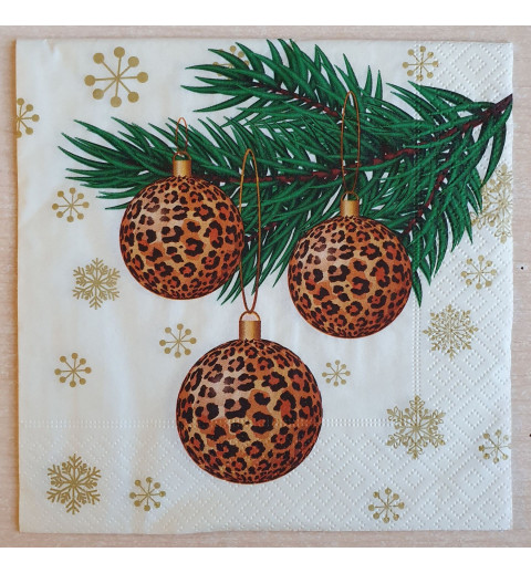 Serviette Weihnachtskugeln