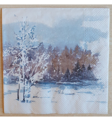 Serviette Winterlandschaft
