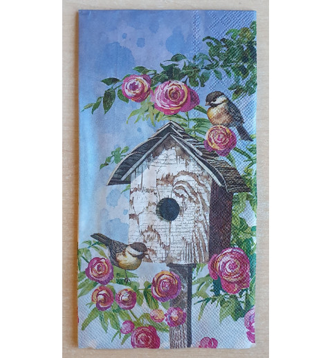 Serviette Vogelhaus