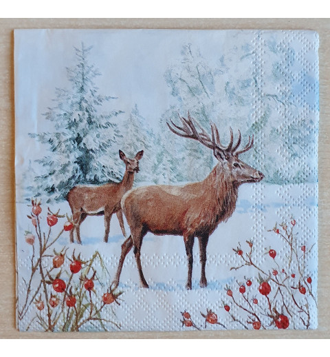 Serviette Hirsch/Reh