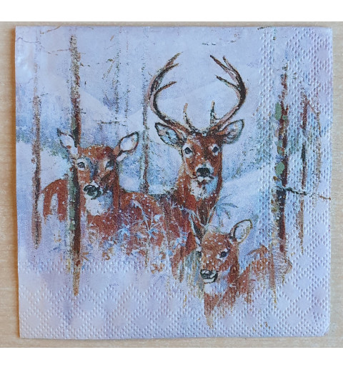Serviette Hirsch/Reh