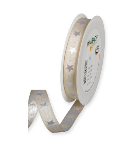 Dekoband Sterne creme