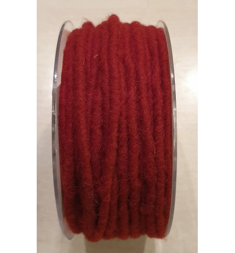 Wollfaden bordeaux mit Draht