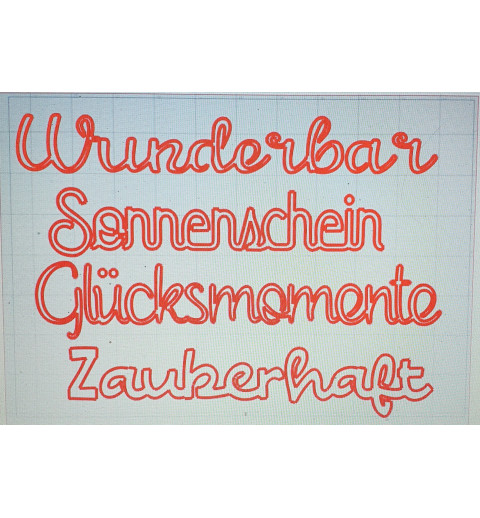 Schablone Wunderbar.....