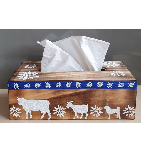 Kleenex Box Alpaufzug blau