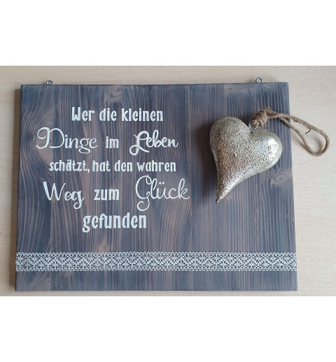 Schild Glück.....