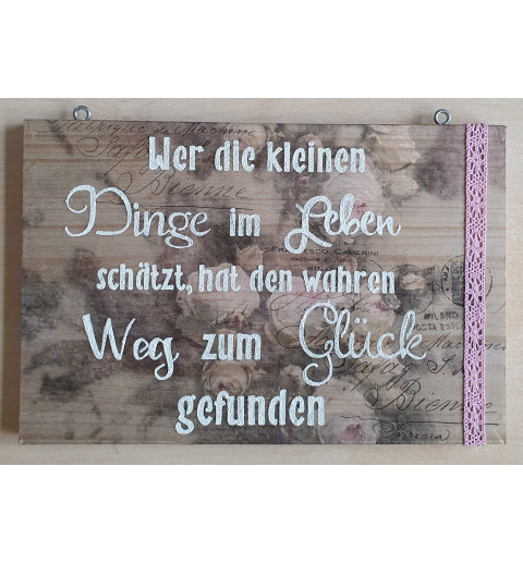 Schild Glück....
