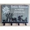 Garderobe Alpaufzug mit Herzlich....