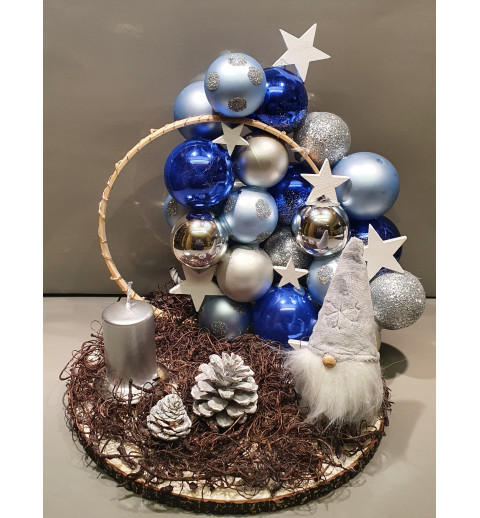 Weihnachtsdeko Wichtel blau