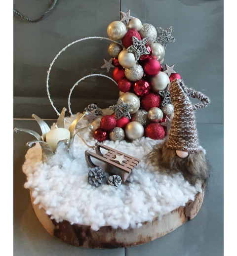Weihnachtsdeko Wichtel rot
