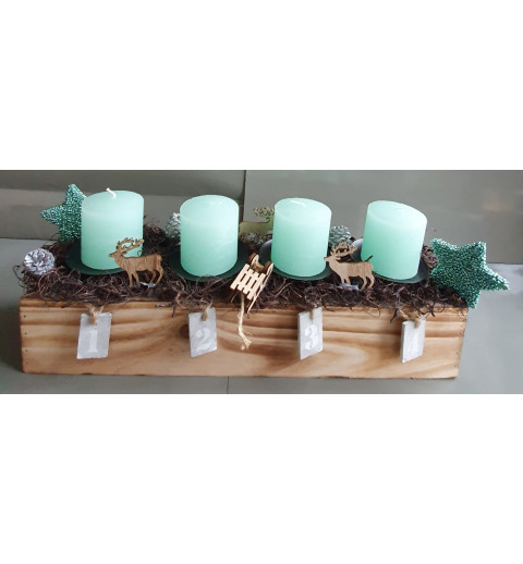 Advents Gesteck mint