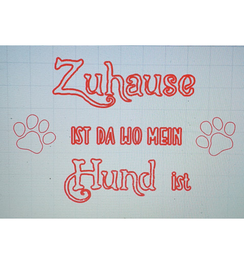 Schablone Zuhause/Hund